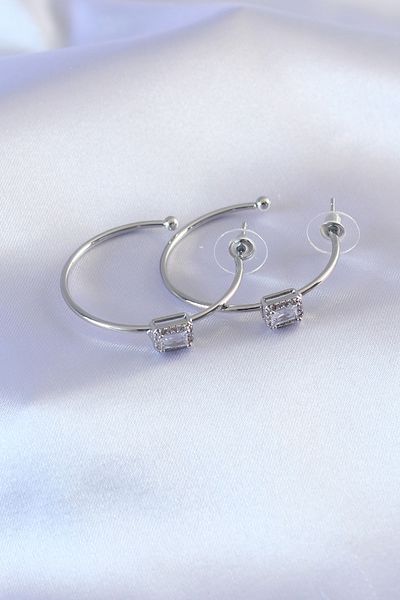 Skygo Silver Color Zircon Stone Women's Earrings - TJ-BKP7195