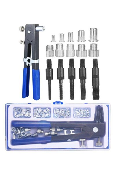Generic 86-Piece Rivet Nut Tool Kit Set With Storage Box Blue/Black/Silver