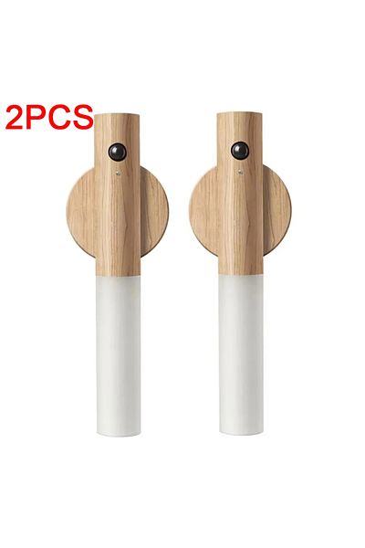 Choice Style B 2pcs Intelligent Wooden Magnetic Suction Lamp Led Charging Night Light Staircase Corridor Be