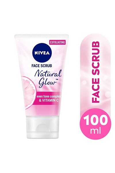 NIVEA Exfoliating Face Scrub Natural Glow 100ml Refreshing, Smooth Skin, All Skin Types