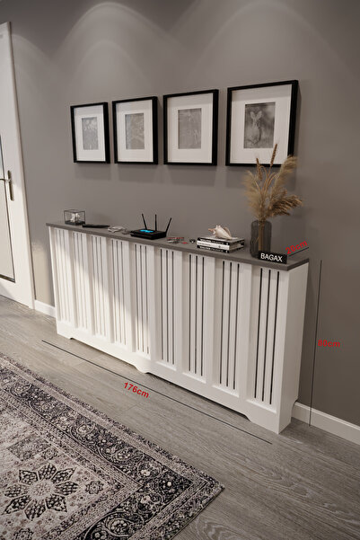 BAGAX Efes Model, Beyaz Üstü Antrasit Renk,iç Ölçü 176 Cm Dış Ölçü 180 Cm Pet...