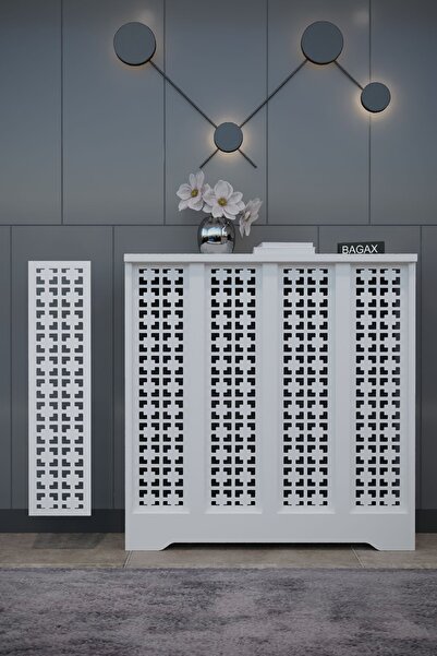 BAGAX Truva Model, Beyaz Renk,iç Ölçü 76 Cm Dış Ölçü 80 Cm Petek Kaplama, Dre...