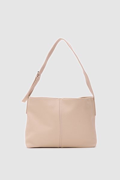Shule Bags Agatha Δερμάτινη Κρέμα Τσάντας ώμου