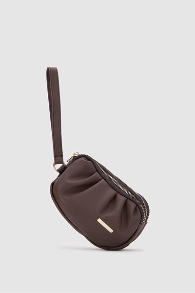 Shule Bags Aura Satin - Bitter Brown Χρώμα Πορτοφόλι