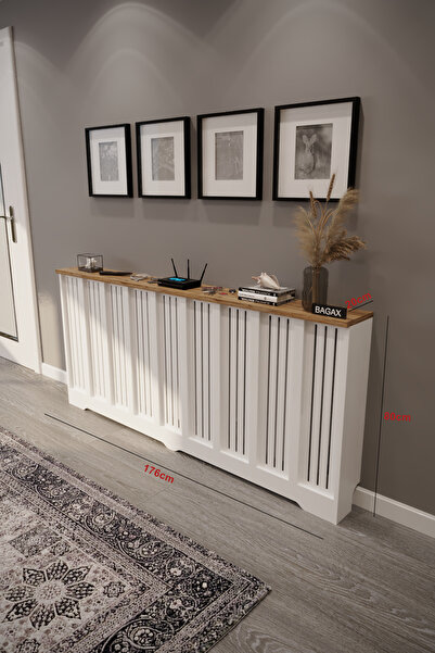 BAGAX Efes Model, Beyaz Üstü Çam Renk,iç Ölçü 176 Cm Dış Ölçü 180 Cm Petek Kaplama, Dresuar