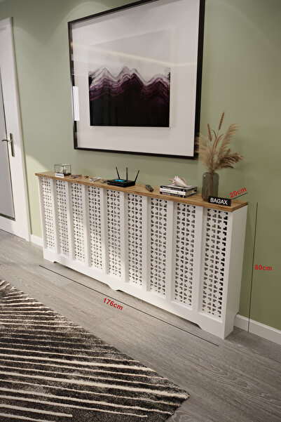 BAGAX Truva Model, Beyaz Üstü Çam Renk,iç Ölçü 176 Cm Dış Ölçü 180 Cm Petek K...