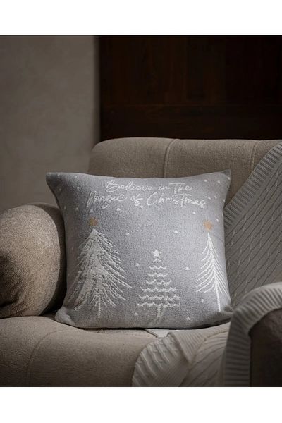 Madame Coco Κάλυμμα μαξιλαριού Neve - Madame Coco Γκρι/Λευκό - 45x45 cm