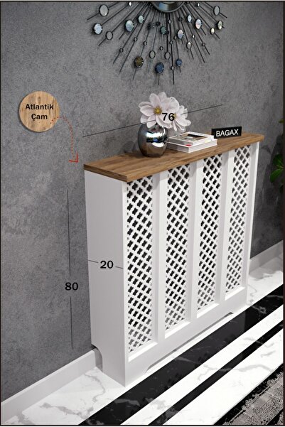 BAGAX Zeugma Model,beyaz Üstü Çam Renk,iç Ölçü 76 Cm Dış Ölçü 80 Cm Petek Kaplama, Dresuar