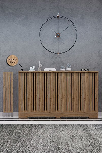 BAGAX Efes Model, Çam Renk,iç Ölçü 136 Cm Dış Ölçü 140 Cm Petek Kaplama, Dresuar