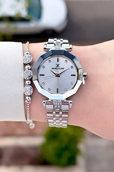Daniel Klein Beyaz Renk 24 Ay Garantili Kadın Kol Saati ve Bileklik