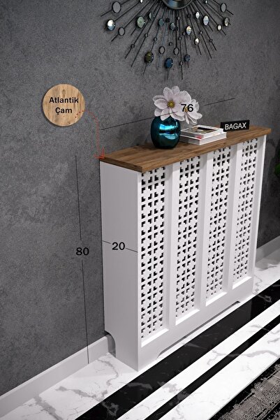 BAGAX Truva Model,beyaz Üstü Çam Renk,iç Ölçü 76 Cm Dış Ölçü 80 Cm Petek Kapl...