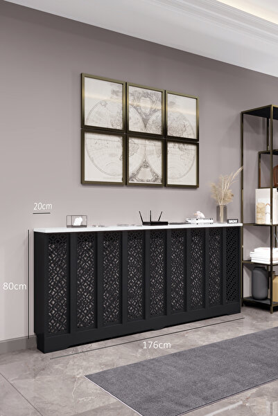 BAGAX Pera Model, Siyah Üstü Beyaz Renk,iç Ölçü 176 Cm Dış Ölçü 180 Cm Petek ...