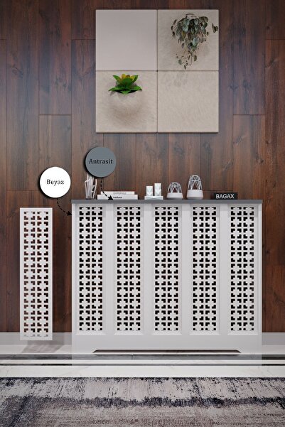 BAGAX Truva Model, Beyaz Üstü Antrasit Renk,iç Ölçü 96 Cm Dış Ölçü 100 Cm Pet...