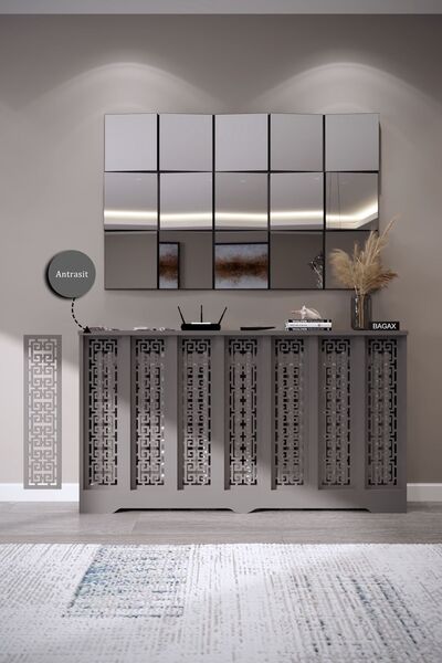 BAGAX Karatay Model, Antrasit Renk,iç Ölçü 136 Cm Dış Ölçü 140 Cm Petek Kapla...