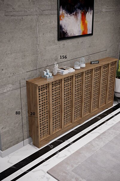 BAGAX Truva Model, Çam Renk,iç Ölçü 156 Cm Dış Ölçü 160 Cm Petek Kaplama, Dresuar