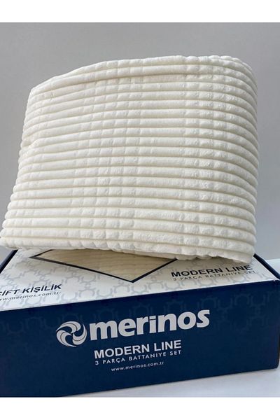Valery Home Modern 3 Piece Single Blanket Set - Ecru