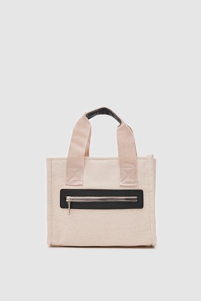 Shule Bags Geantă Crossbody cu Garnitură Jade Neagră - Pânză