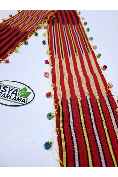 ASYA PAZARLAMA Black Sea Wooden Beaded Keşan, Scarf, Shawl, Scarf, Hair Band, Bandana, Pus