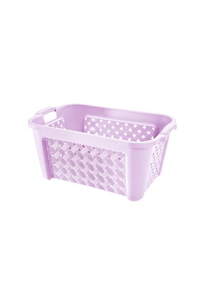 SAFA High-quality rectangular Itali laundry basket. Purple. Capacity 35LT / 58x38.2xH26 CM