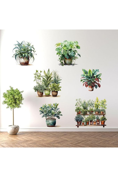 CT STONES Tropical Plants Wall Sticker Model C