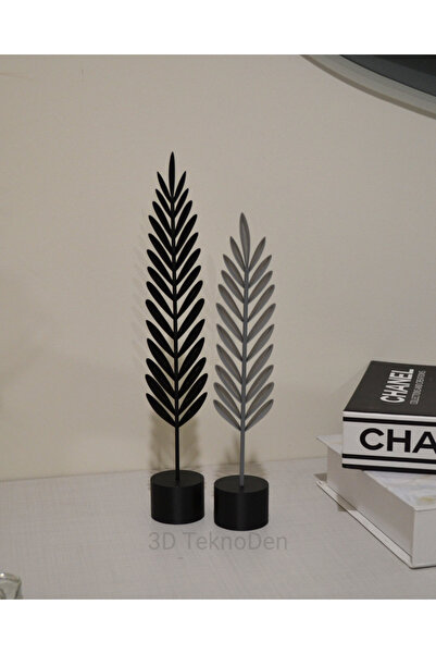 TEKNO TÜY ŞEKLİNDE DEKOR - 2 Lİ MODERN MASA DEKORU - ŞIK TASARIM SALON DEKORU