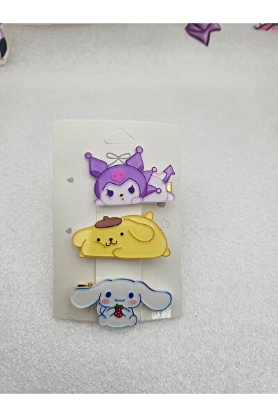 Meyra Accessories Κλιπ μαλλιών Sanrio Kawii 3 τεμαχίων - Πένσα Κρομί και Διπλ...