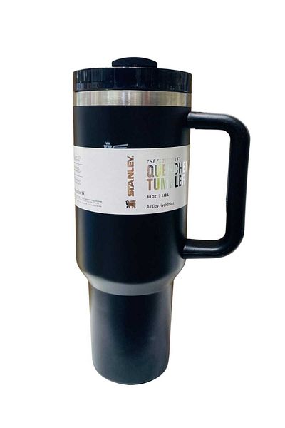 Stanley 40 Oz Vacuum Insulated Tumbler Mug with Handle & Straw Lid Leakproof Travel Cup Black