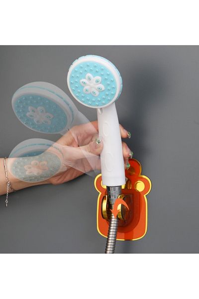 BulutRetail Animated Shower Head Holder with Adhesive Animal Figures