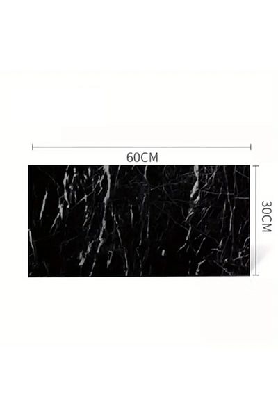 marhen Black Marble Patterned Aluminum Plastic Wall Sticker