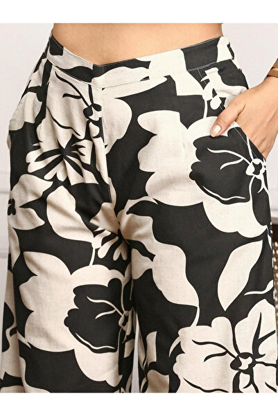 Ishin By Styli Floral Printed Cotton Blazer and Trousers Co-Ords