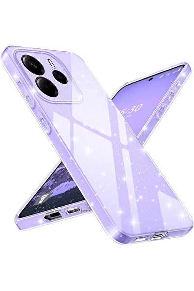 m.tk moveteck Xiaomi Redmi Note 14 4G Kılıf Simli Yaldızlı Darbeye Dayanıklı ...