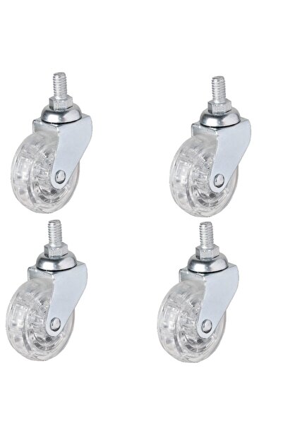 tify Hts 326 - عجلة لولبية شفافة مقاس 50 × 20 مم 4 قطع