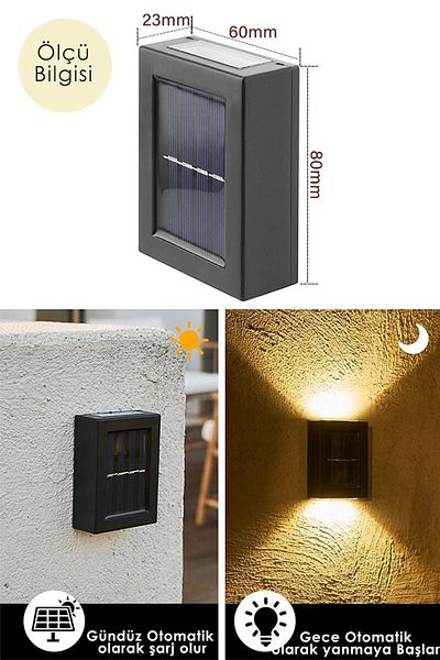 PRATİKOBA Lampă cu două fețe solare