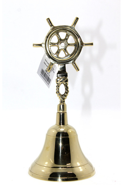 MEKs Brass Rudder Hand Bell with Handle