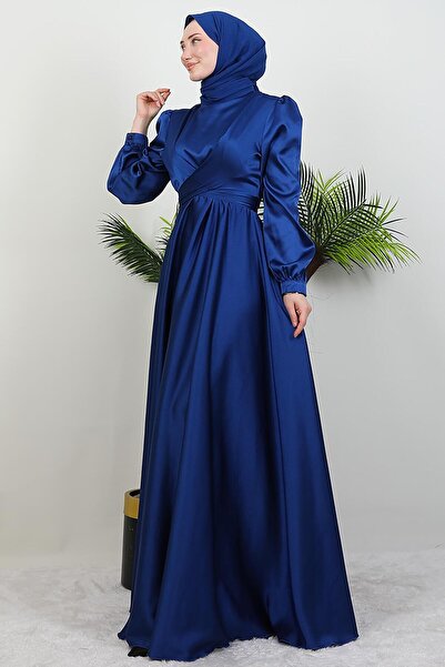 GİYZAMİLA Βραδινό φόρεμα με χιαστί Μπλε