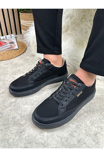 İmerShoes Men's Sneakers - Oval Toe, Linen Leather, Non-Slip Sole, Lace-Up Sports Walking Shoes 2545