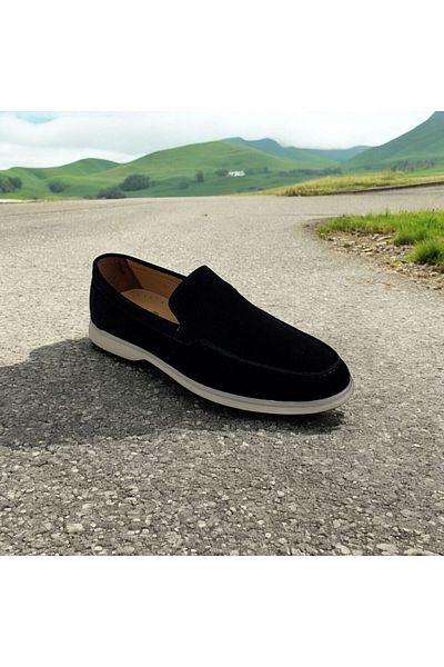 Greyybull Shoes Pantofi casual din piele intoarsa pentru barbati, pantofi Rok Loafer