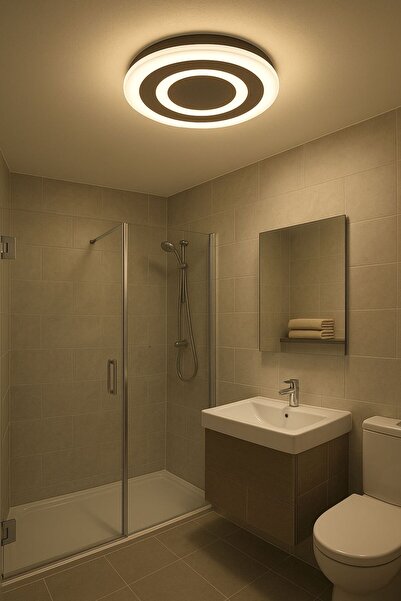 Vonalight Desıng Project 24cm Siyah Plafonyer, Banyo, balkon, Wc, Koridor, Le...