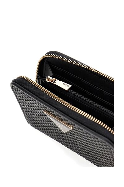 Guess Phaedra Slg Medium Zip Around Women's Black Wallet Swwg9638140-Bla
