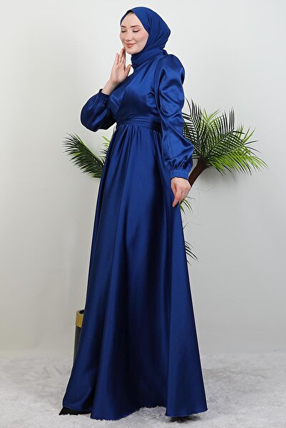 GİYZAMİLA Βραδινό φόρεμα με χιαστί Μπλε