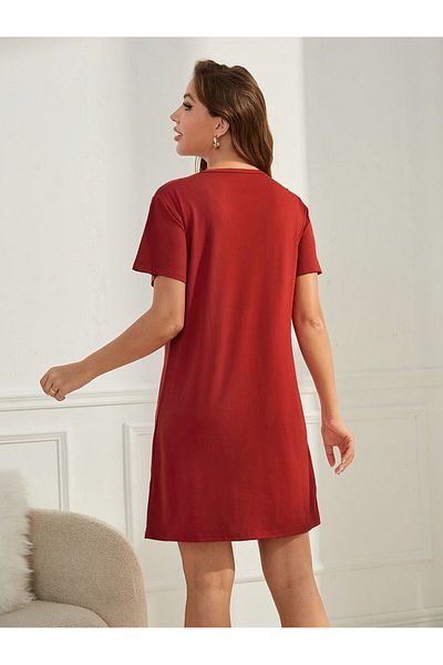 PENTHİLUS قميص نوم مريح فضفاض بطباعة الفاكهة من Homewear