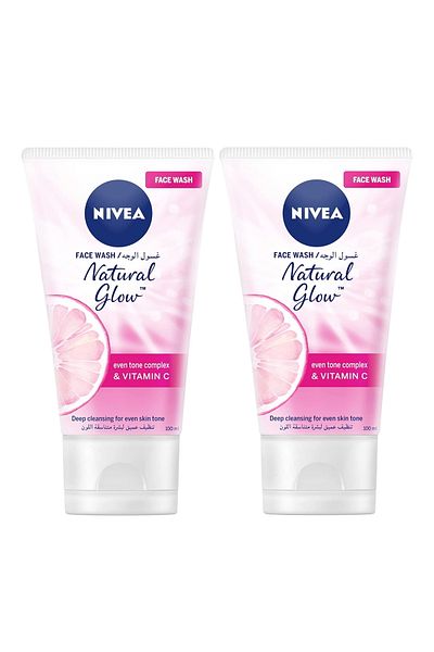 NIVEA Natural Glow Face Wash Value Pack 2 x 100 ml
