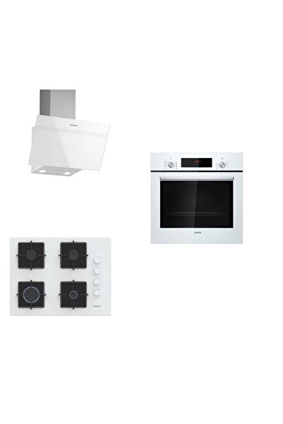 Siemens Beyaz 3 Lü Ankastre Set 170 ( HB012FBW1T - EO7C2PP30O - LC63KPJ20T ) 67 cm Ocak