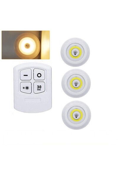 Choice مصباح LED أبيض دافئ 3 فائق السطوع تحت الخزانة بقدرة 5 وات مع جهاز تحكم...