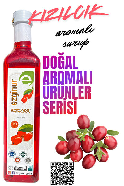 650 gr Doğal Aromalı KIZILCIK Şurubu Konsantre Yoğun Aroma Ve Tad 1/9