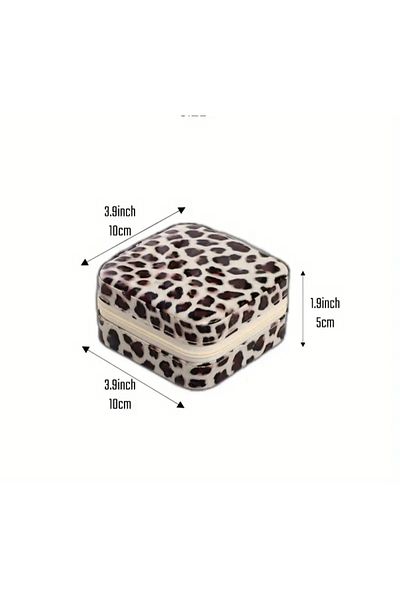 Chicom Travel Size Leopard Patterned Jewelry Box Organizer with Velvet Compartments
