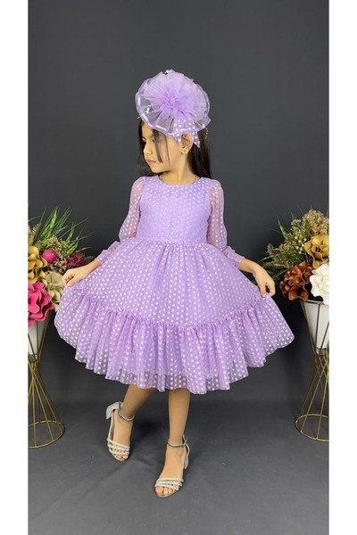 s.t. sebat tekstil Rochie pentru fete Kt-kt dantelă SB306 LILA