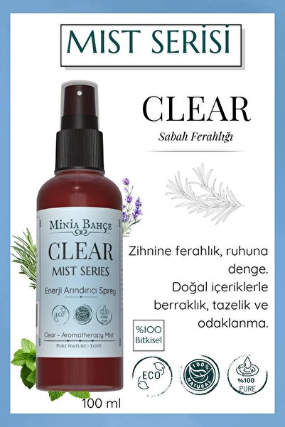 Minia Bahçe Bitki ve Sanat Atölyesi CLEAR Mist Lavanta, Paçuli ve Sedir Yağlı...