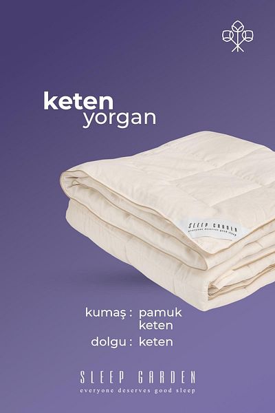 Sleep Garden Linen Quilt Double Jute Linen Bag (195X215)