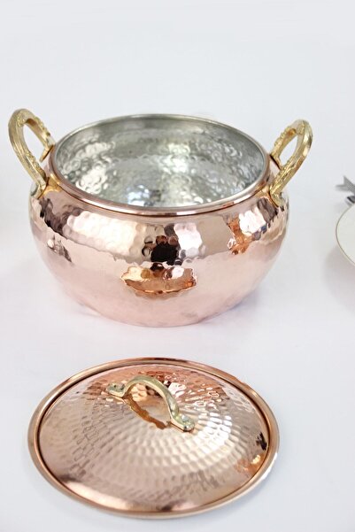 GÜR BAKIR El Yapımı Bakır Güveç Tencere 23 Cm